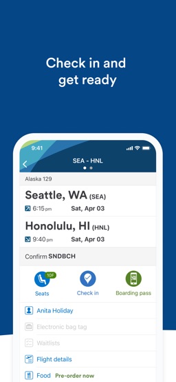 Alaska Airlines app screenshot