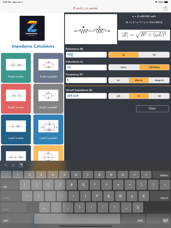 Impedance Calculators screenshot 2