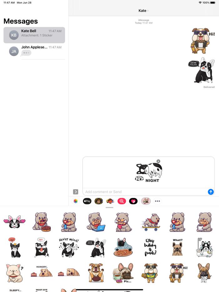 Bulldog Roar Stickers