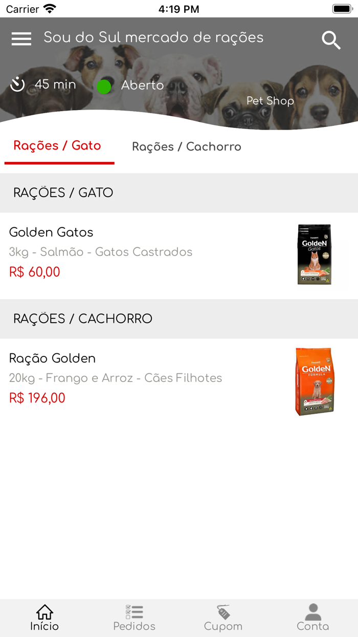 Sou do Sul mercado de rações