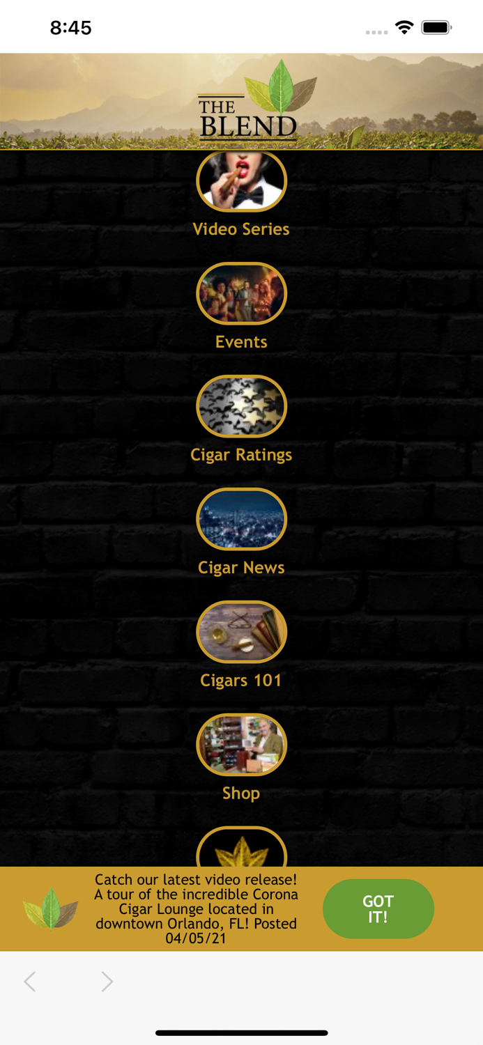 The Blend Cigar App
