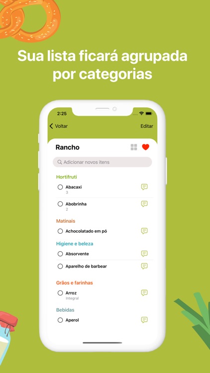 EasyRancho: Lista de compras