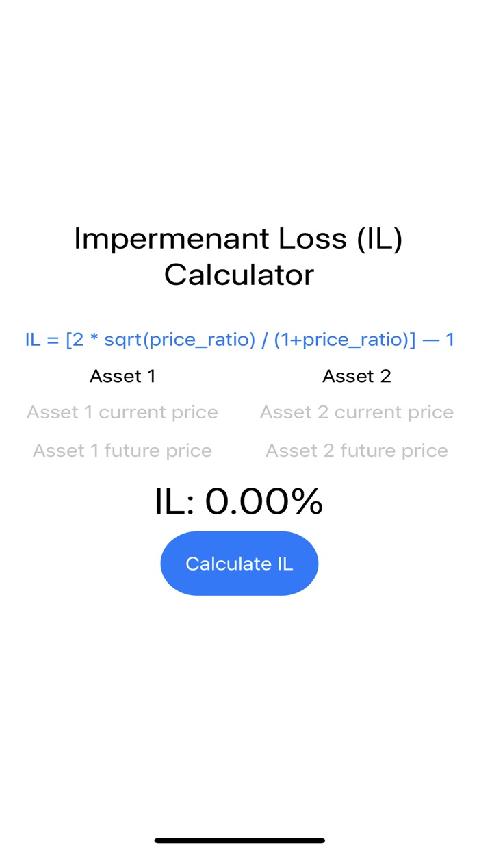 Impermanent Loss Calculator