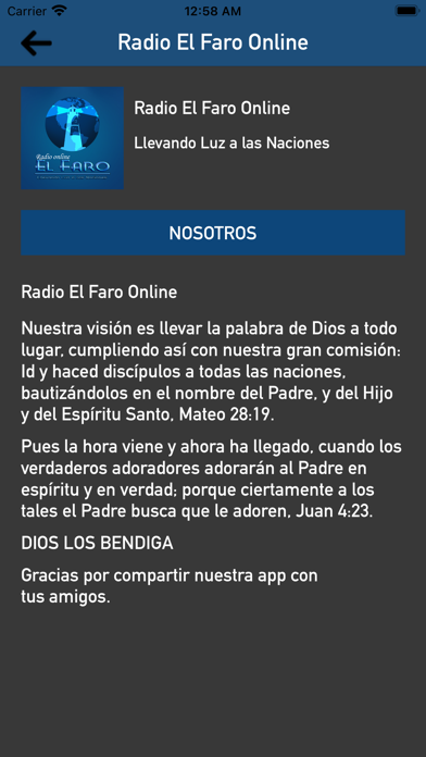 Radio El Faro Online screenshot 2
