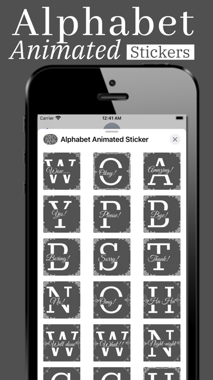Alphabet Animated Sticker