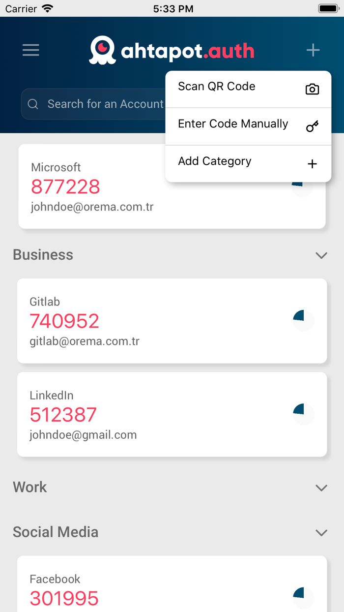 Ahtapot Authenticator