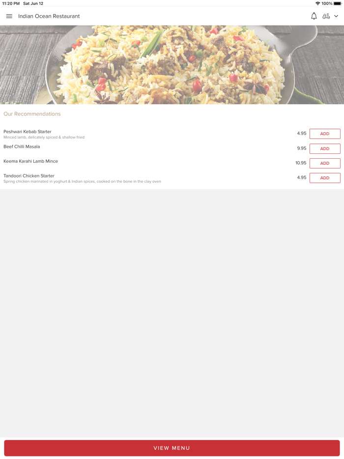 Indian Ocean Restaurant.