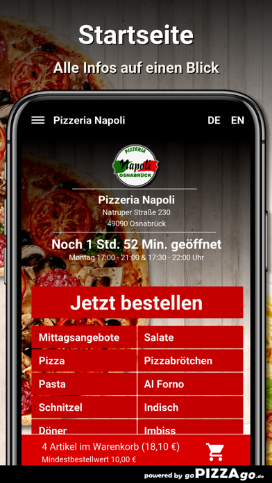 Pizzeria-Napoli Osnabrück screenshot 2