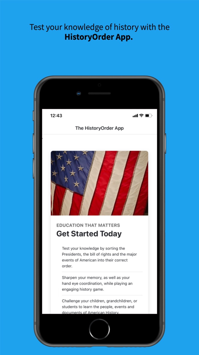 The HistoryOrder App