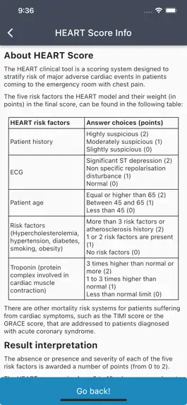Game screenshot HEART Score Calculator hack