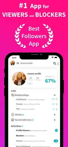 Captura de Pantalla 1 Follower Analyzer Profiles iphone