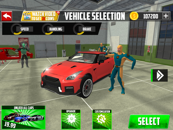 Superhero Car Mega Ramp Stunt