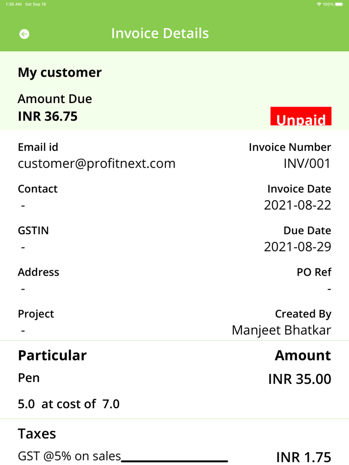MAGIC Books - Invoicing App
