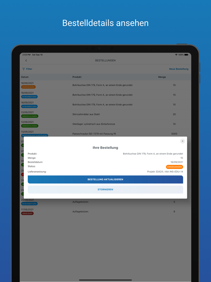 LEINIGEN Order App - LOA