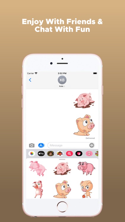 Adorable Piggy Pig Stickers screenshot-3