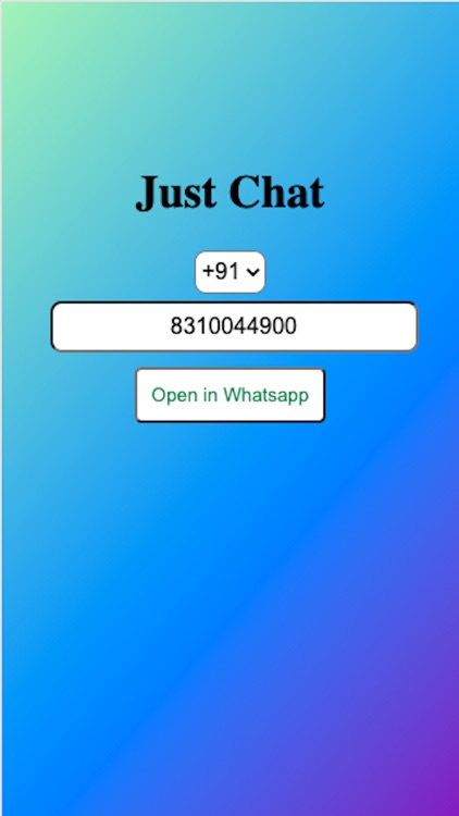 Just Chat Without Number Save