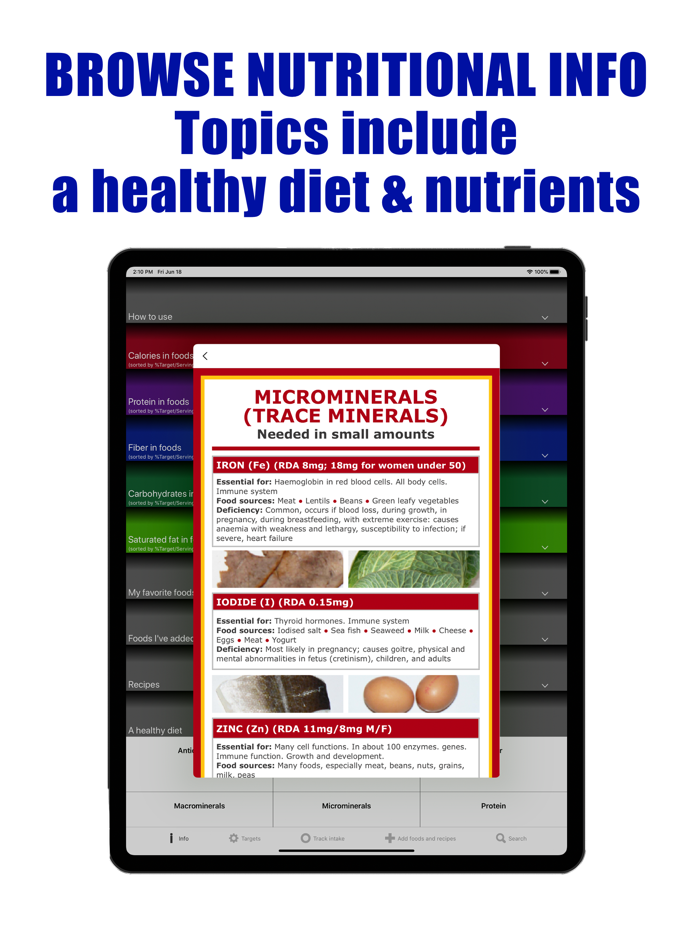 Healthy Diet Targets Tracker