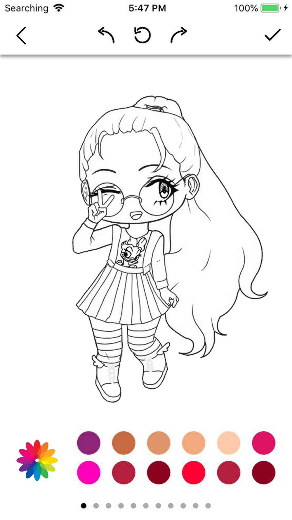 chibi coloring pages for girls