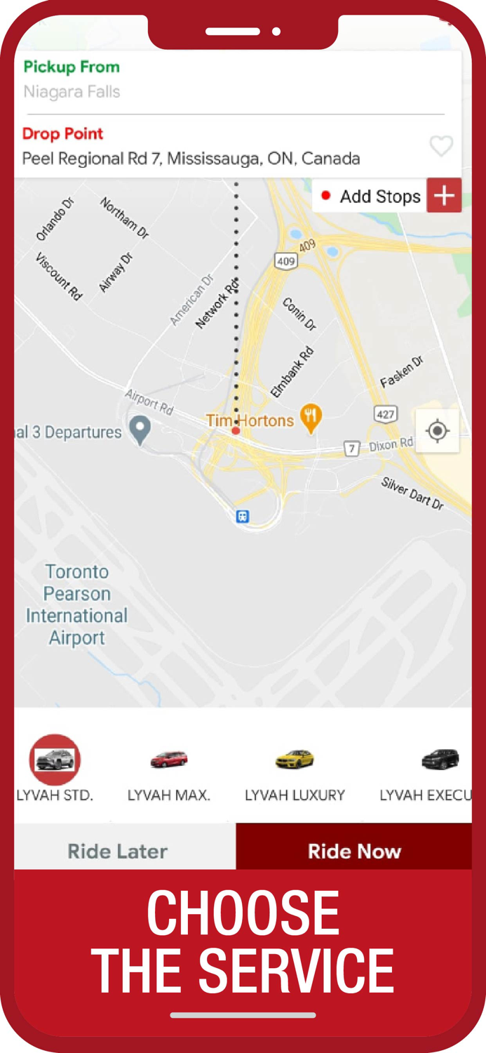 LYVAH - Book a ride instantly