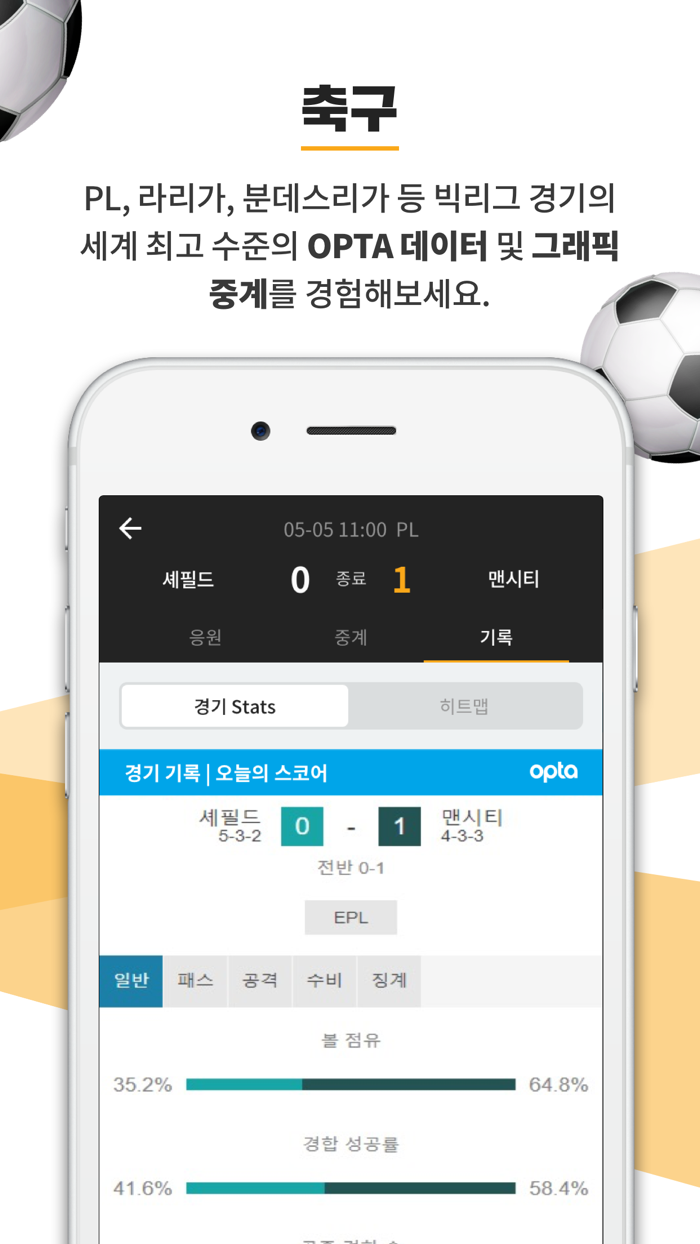 오늘의 스코어 - 라이브 스코어, 일정 결과 정보 분석