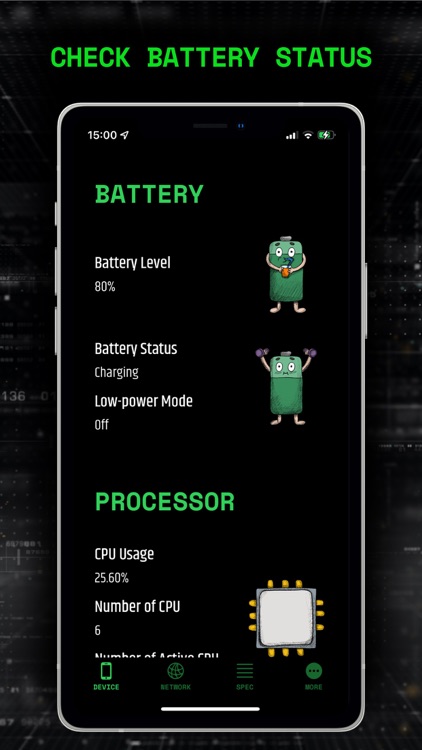 Battery & CPU Usage Widget