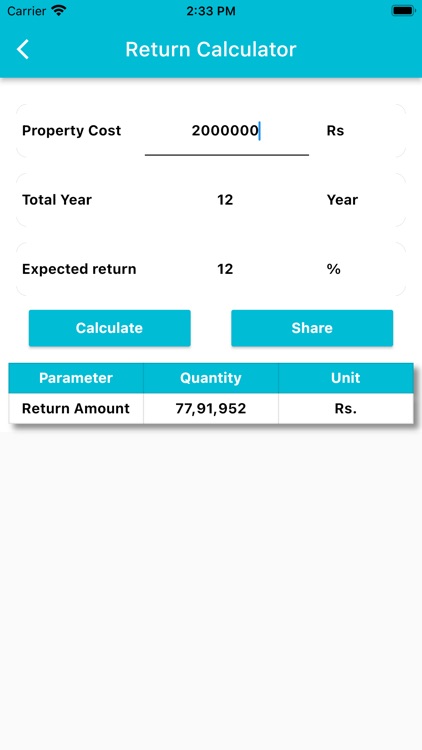 Real Estate Calculator India screenshot-4