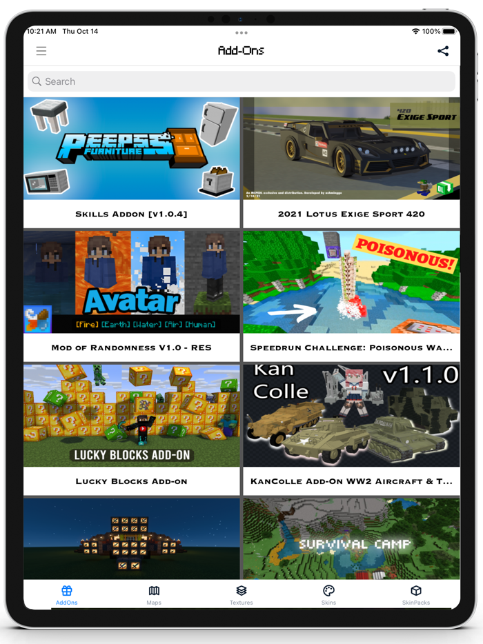 Addons collection for MCPE