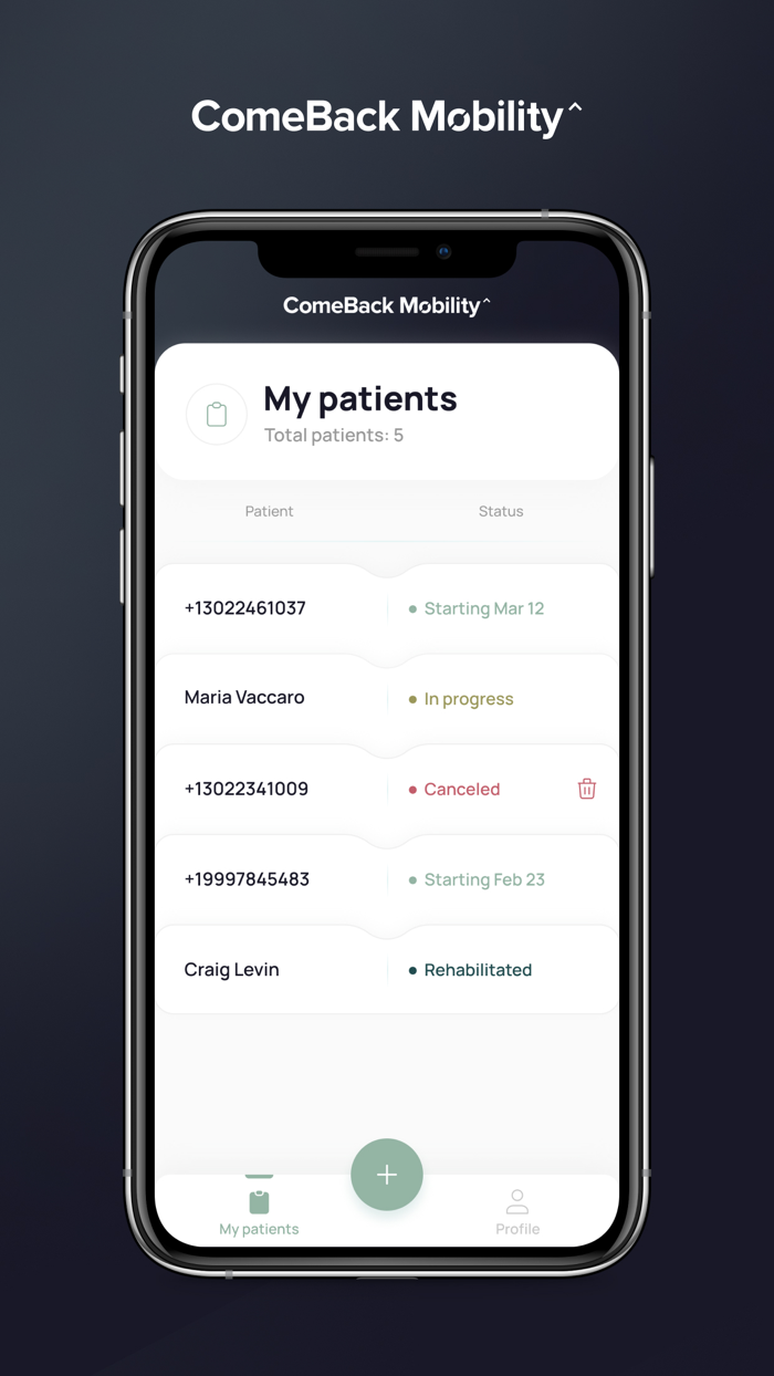 ComeBack Mobility - Doctor App