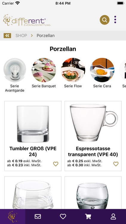 Different Eventausstattung