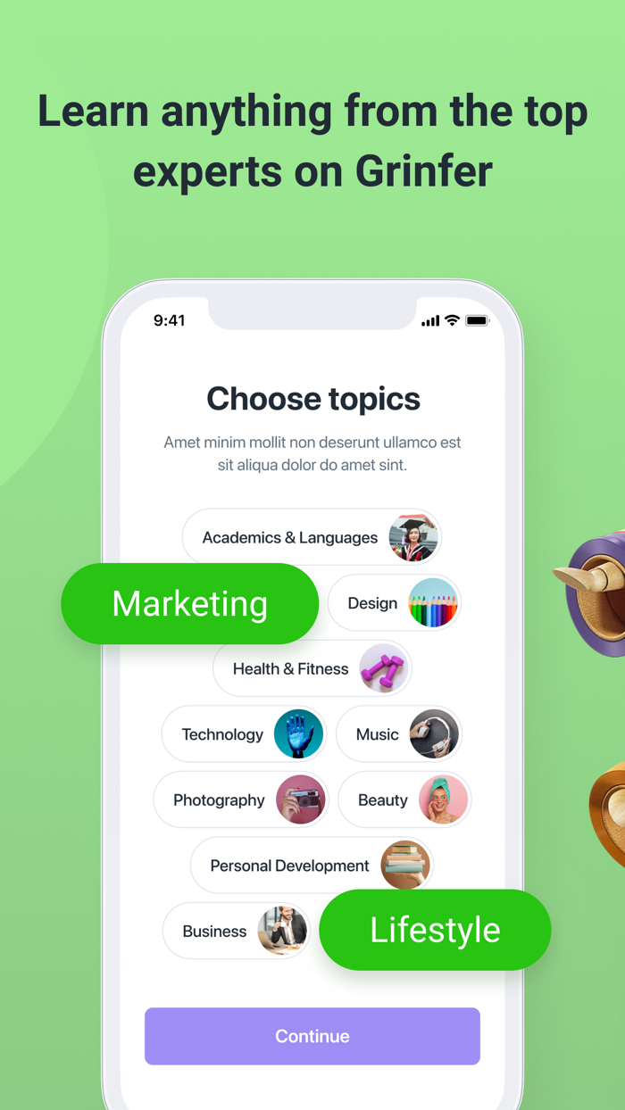 Grinfer learn new skills