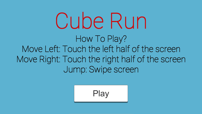 Cube Run - Touch And Swipe