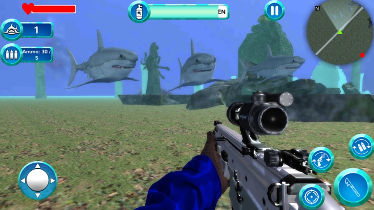 Underwater Shark Shooting Game