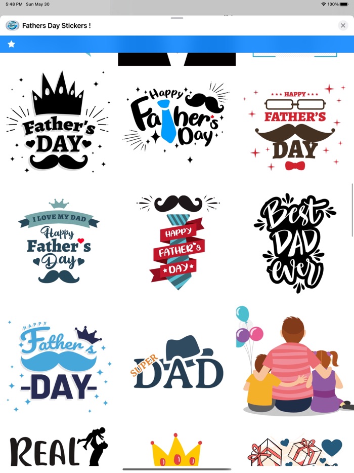 Fathers Day Stickers