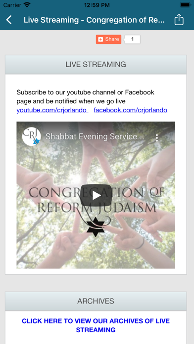 Congregation of Reform Judaism screenshot 3