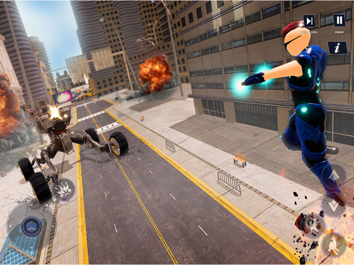 stickman Iron robot superhéroe