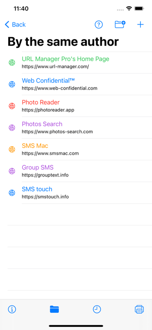 ‎URL Manager Pro Screenshot