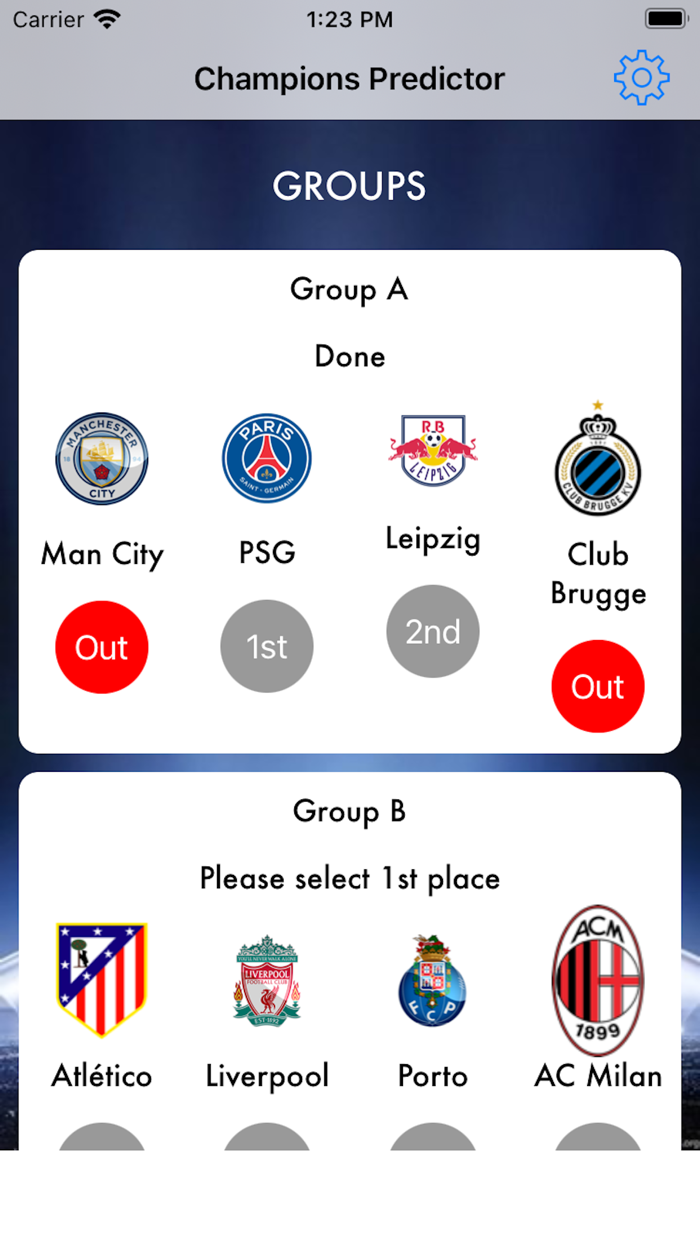 Champions Football Predictor