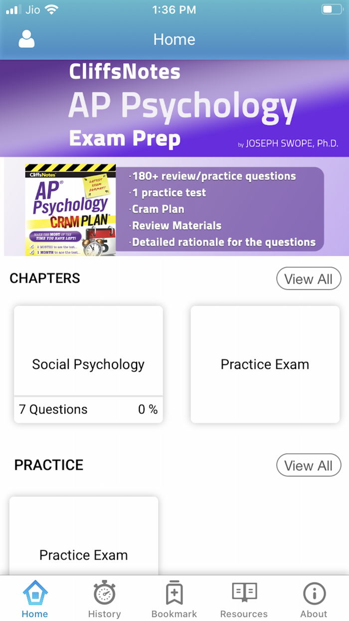 CLIFFSNOTES AP PSYCHOLOGY PREP