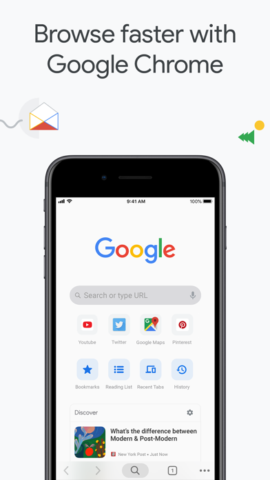 Google Chrome Screenshot on iOS