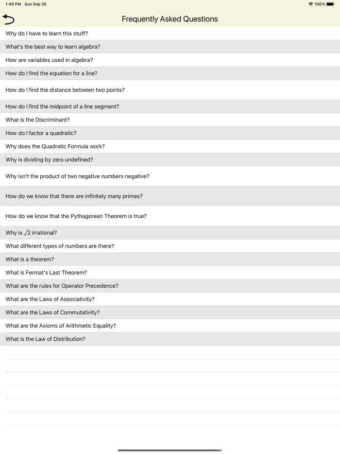Practice Basic Algebra