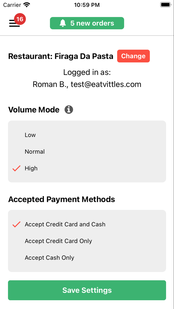 Vittles Order Manager
