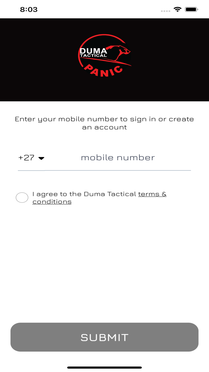 Duma Tactical Panic App