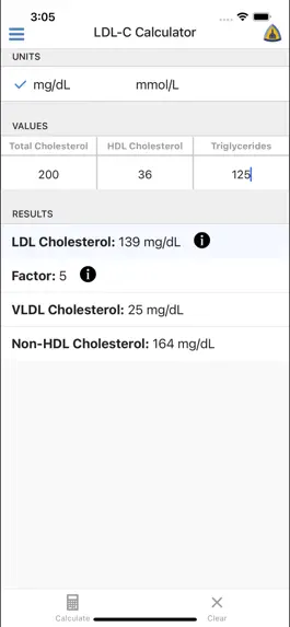 Game screenshot LDL Cholesterol Calculator apk