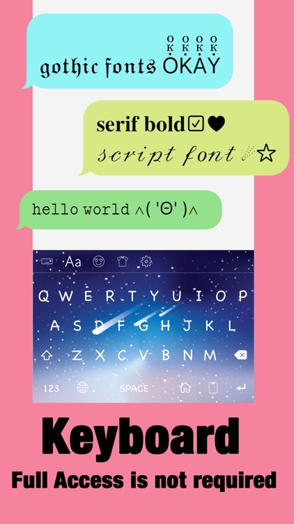 Color Fonts Keyboard: Cute Bio