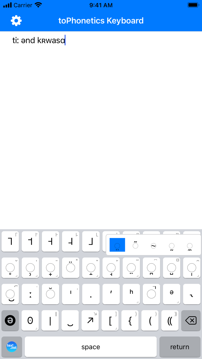 toPhonetics IPA Keyboard