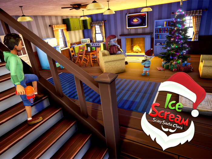 Ice Scream Scary Santa Game