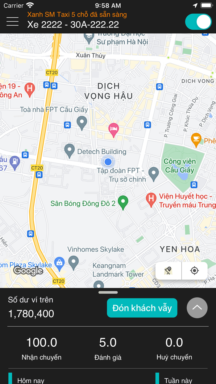 Xanh SM Driver Dành cho tài xế
