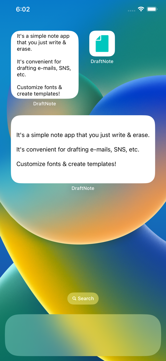 Draft Note - Idea Memo Widget