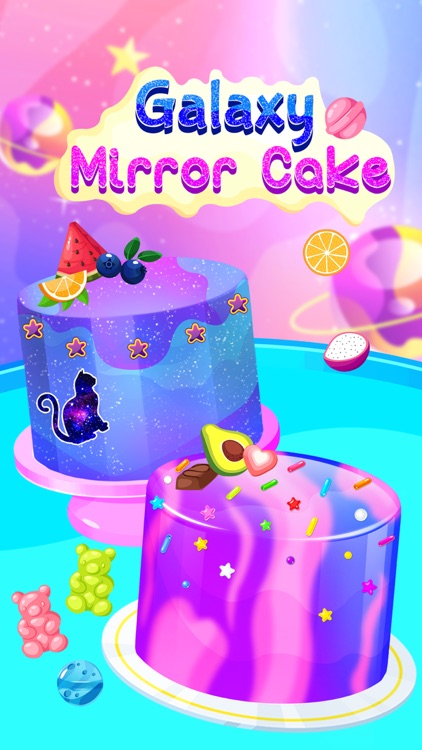 Galaxy Princess Mirror Cake