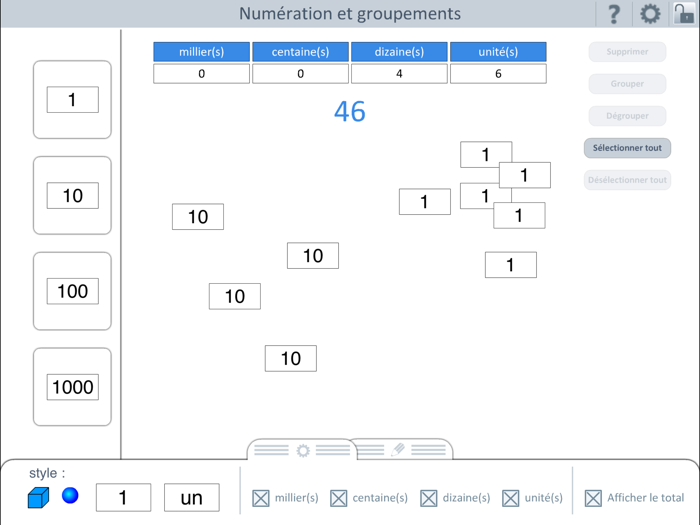 Numération et groupement